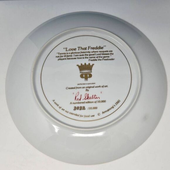RED SKELTON COLLECTION COLLECTOR PLATE LOVE THAT FREDDIE 3032/10000 IN BOX - Picture 3 of 3